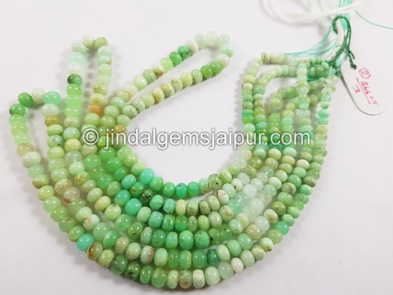 Green Opal Shaded Smooth Roundelle Beads